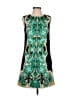 Unbranded 100% Polyester Graphic Floral Black Green Cocktail Dress Size S - photo 1