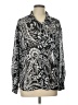 Umgee 100% Polyester Paisley Silver Long Sleeve Blouse Size L - photo 1