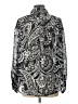 Umgee 100% Polyester Paisley Silver Long Sleeve Blouse Size L - photo 2