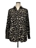 Style&Co 100% Polyester Animal Print Black Long Sleeve Blouse Size XL - photo 1