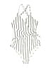 Cupshe Stripes Ivory One Piece Swimsuit Size 1 - photo 1