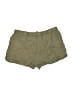 Piper 100% Linen Solid Green Khaki Shorts Size 16 - photo 2