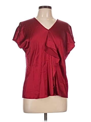 Lafayette 148 New York Short Sleeve Blouse (view 1)