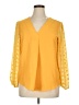 Unbranded 100% Polyester Yellow 3/4 Sleeve Blouse Size XL - photo 1
