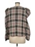 Drew Plaid Gray 3/4 Sleeve Blouse Size M - photo 2
