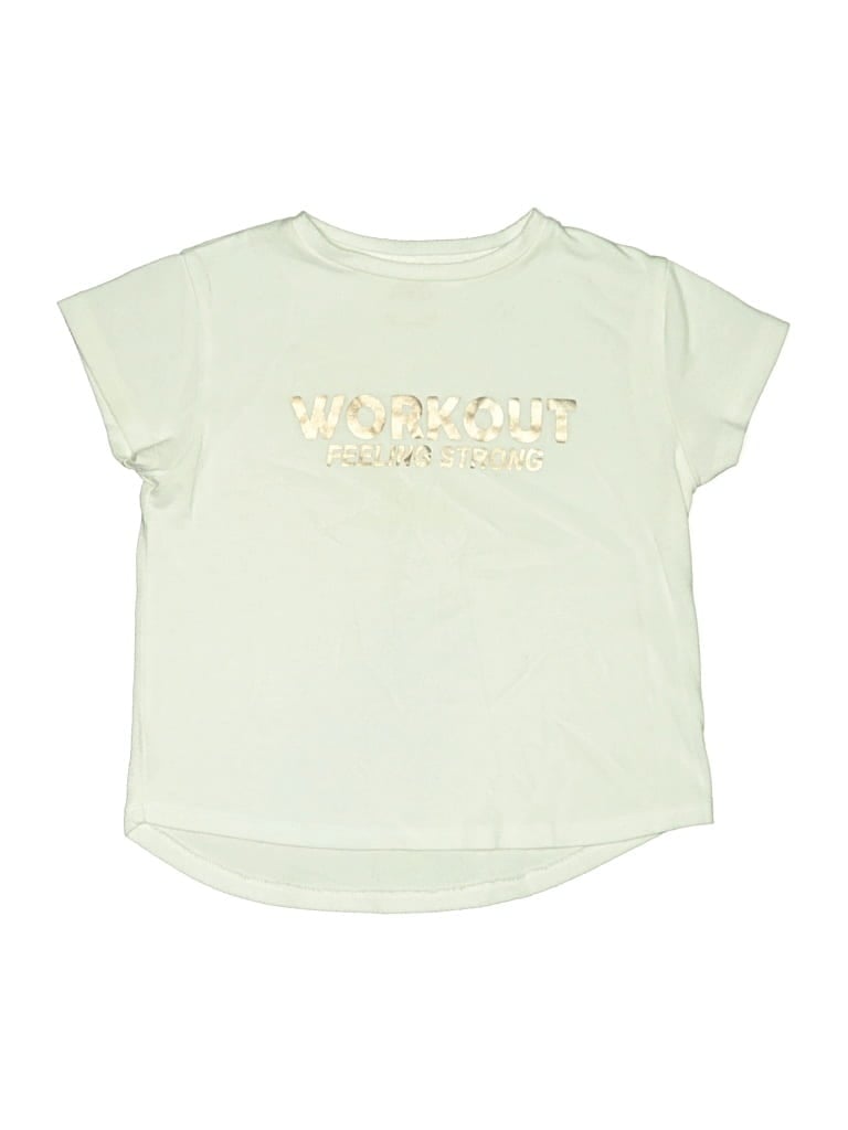 Pre-owned Zara Kids' Short Sleeve T-shirt In Ivory