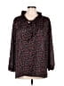 BonWorth 100% Polyester Floral Black 3/4 Sleeve Blouse Size L (petite) - photo 1