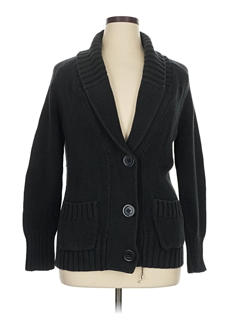 Pre-owned Merona Cardigan Sweater In Black