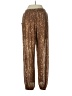 Assorted Brands 100% Polyester Animal Print Gold Casual Pants Size S - photo 2