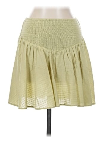 Madewell Dobby Smocked Mini Skirt (view 1)