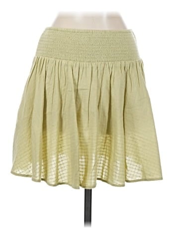 Madewell Dobby Smocked Mini Skirt (view 2)