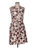 Speed Control 100% Polyester Print Tan Ivory Casual Dress Size M - photo 1