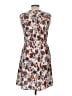 Speed Control 100% Polyester Print Tan Ivory Casual Dress Size M - photo 2