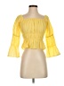 WAYF 100% Cotton Yellow 3/4 Sleeve Blouse Size XS - photo 1