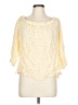 CeCe 100% Rayon Yellow 3/4 Sleeve Blouse Size XL - photo 1
