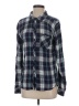 Rails 100% Rayon Plaid Blue Long Sleeve Button-Down Shirt Size S - photo 1