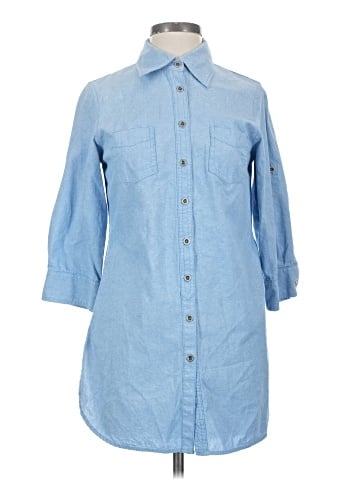 INC International Concepts 3/4 Sleeve Button-Down Shirt (view 1)
