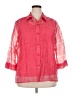 Alfred Dunner Pink 3/4 Sleeve Button-Down Shirt Size 18 - photo 1