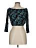 Hype 100% Rayon Teal 3/4 Sleeve Top Size L - photo 1