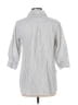 Love Notes 100% Cotton Stripes Gray 3/4 Sleeve Button-Down Shirt Size L - photo 2