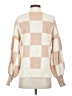 Zesica Checkered-gingham Tan Turtleneck Sweater Size S - photo 2