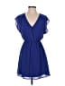 Lush 100% Polyester Solid Blue Cocktail Dress Size S - photo 1