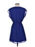 Lush 100% Polyester Solid Blue Cocktail Dress Size S - photo 2