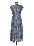 Assorted Brands 100% Polyester Print Blue Casual Dress Size M - photo 2