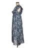 Assorted Brands 100% Polyester Print Blue Casual Dress Size M - photo 5