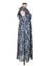 Assorted Brands 100% Polyester Print Blue Casual Dress Size M - photo 4