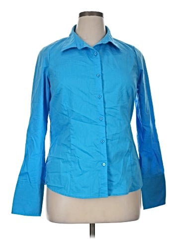 Doublju Long Sleeve Button-Down Shirt (view 1)