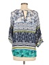 By & By 100% Polyester Blue 3/4 Sleeve Blouse Size M - photo 2