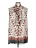 Max Edition 100% Polyester Silver Sleeveless Blouse Size L - photo 2