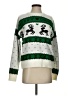 Simplee 100% Acrylic Print White Pullover Sweater Size S - photo 1