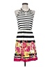 Elle 100% Rayon Print White Casual Dress Size S - photo 1