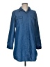 Ci Sono Blue 3/4 Sleeve Button-Down Shirt Size M - photo 1