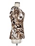 XOXO Animal Print Brown Short Sleeve Blouse Size M - photo 4