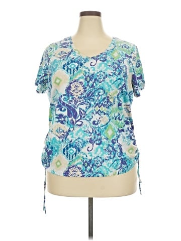 Caribbean Joe Short Sleeve Blouse (view 1)