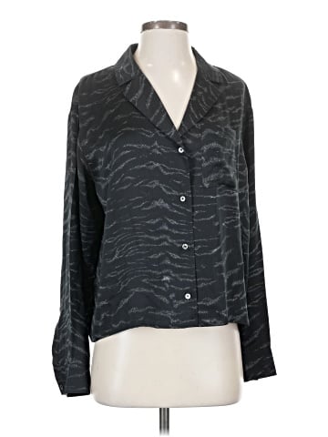 Ksubi Long Sleeve Silk Top (view 1)
