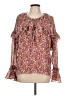 J.Crew 100% Polyester Brown Long Sleeve Blouse Size L - photo 1