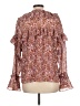 J.Crew 100% Polyester Brown Long Sleeve Blouse Size L - photo 2