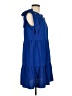 Assorted Brands Solid Blue Casual Dress Size M - photo 4