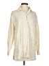 Express Silk Ivory Long Sleeve Button-Down Shirt Size XS - photo 1