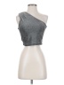 Klassy Network Silver Sleeveless Top Size S - photo 1