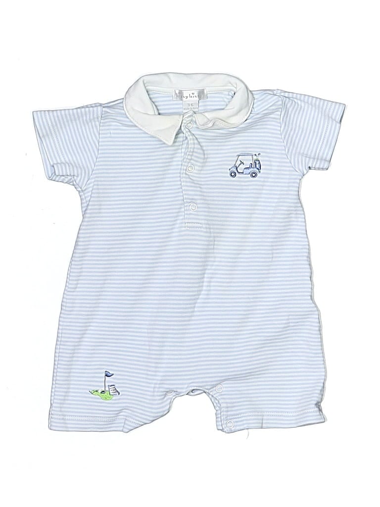 Pre-owned Kissy Kissy Babies' Short Sleeve Onesie In Blue