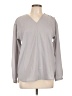 Lands' End 100% Polyester Gray Long Sleeve Blouse Size 10 - photo 1