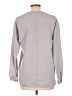 Lands' End 100% Polyester Gray Long Sleeve Blouse Size 10 - photo 2