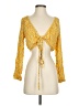 Rhode X Target 100% Rayon Yellow 3/4 Sleeve Blouse Size S - photo 1
