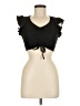 Objex Black Short Sleeve Top Size M - photo 1