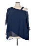 Shein Curve 100% Polyester Blue 3/4 Sleeve Blouse Size 20 Plus (4) - photo 1